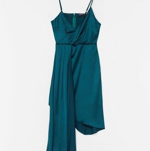 NWT Nasty Gal asymmetrical frill hem dress